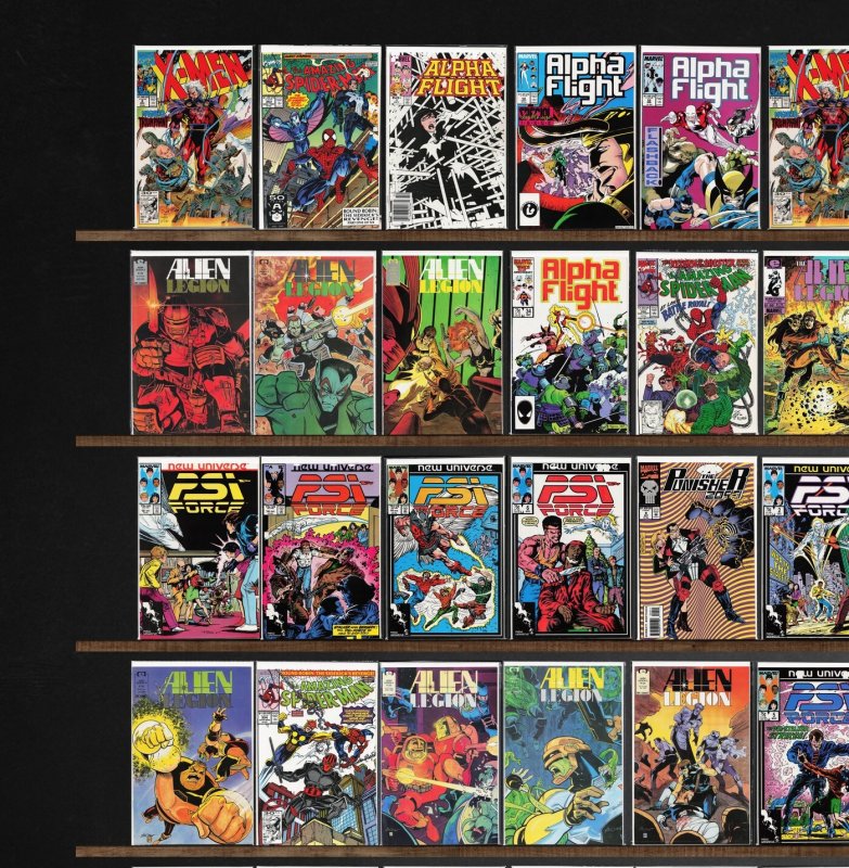 Huge Lot 150+ Comics with Alpha Flight, Alien Legion, Vigilante & More!