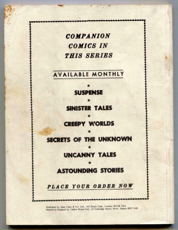 Sinister Tales #221- British comic- Mandrake the Magician VG