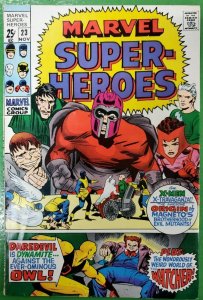 Marvel Super-Heroes #23 X-Men Scarlet Witch Daredevil Watcher 1969 Marvel FN