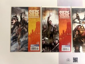 4 Siege Embedded Marvel Comic Books # 1 2 3 4 Avengers Defenders Thor 10 JS23