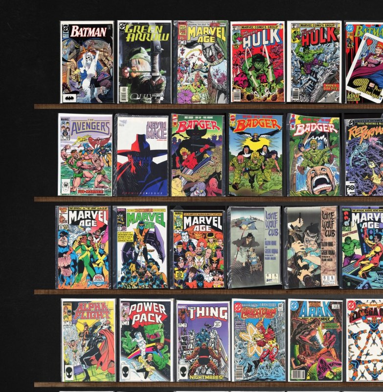 Huge Lot 150+ Comics with Marvel Age, Jon Sable, Freelance, Batman & More!