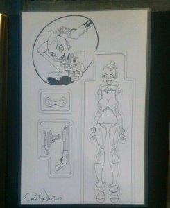 Zombie Tramp #22 Action Figure Risque Variant Original Cover Art Signed Mendoza