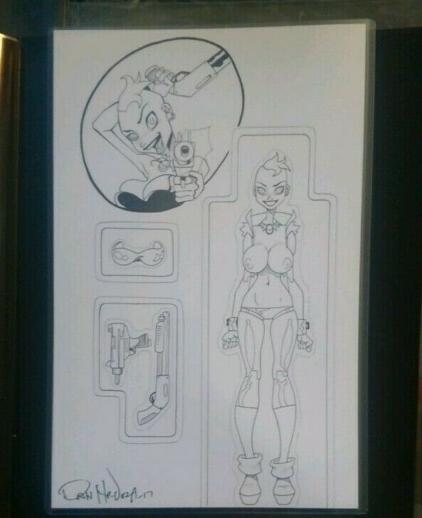 Zombie Tramp #22 Action Figure Risque Variant Original Cover Art Signed Mendoza