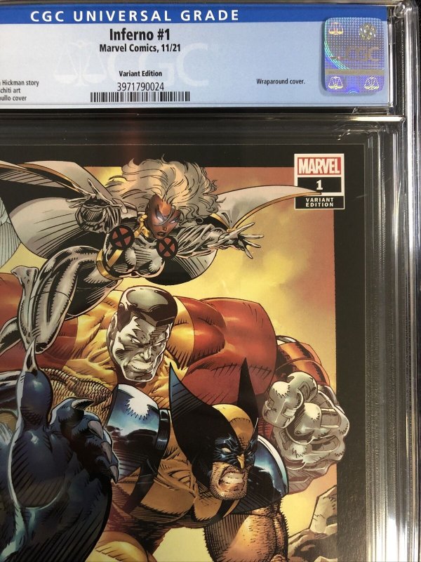 Inferno (2021) # 1 (CGC 9.8 WP) | Variant Edition Wraparound Cover | Census=15