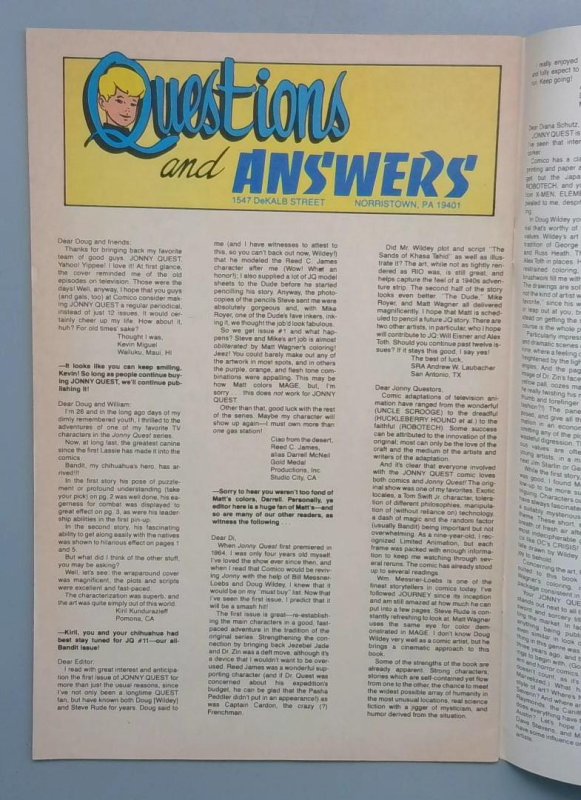 Jonny Quest #5 DAVE STEVENS!!!!? Comico 1986