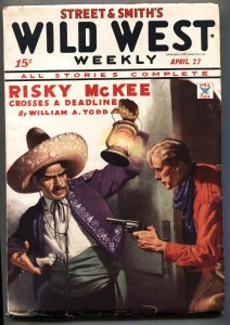 Wild West Weekly 4/27/1935-Oklahoma Kid-Jimmy Quick appear-Hero pulp-FN/VF