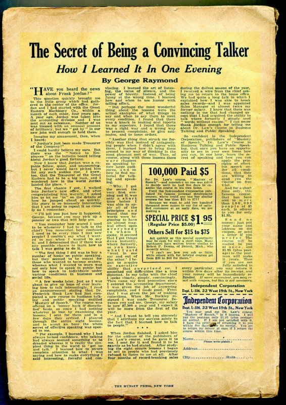 Argosy All-Story Weekly June 3 1922- Max Brand- Zorro- Johnston McCulley FAIR