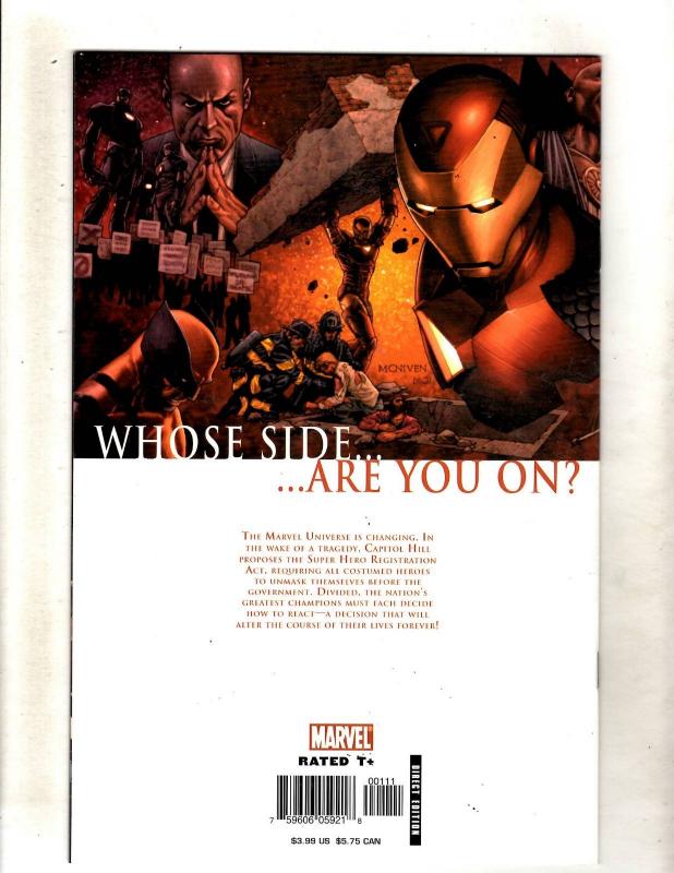 Civil War Complete Marvel Comics LTD Series # 1 2 3 4 5 6 7 1st Prints CJ13