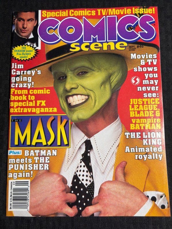 1994 COMICS SCENE Magazine #46 FVF 7.0 The Mask / batman vs Punisher