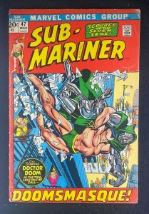 Sub-Mariner (1968) #47 VG (4.0) Namor Doctor Doom Battle Cover