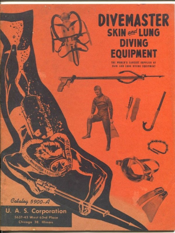 Divemaster Skin and Lung Diving Equipment Catalog 1960-euipment pix & prices-VG