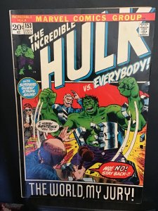 The Incredible Hulk #153 (1972) mid-grade FF,  Avengers, DD FN grade Wow