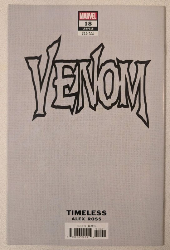 VENOM #18 1:100 NM ALEX ROSS TIMELESS  VIRGIN SKETCH VARIANT LIZARD