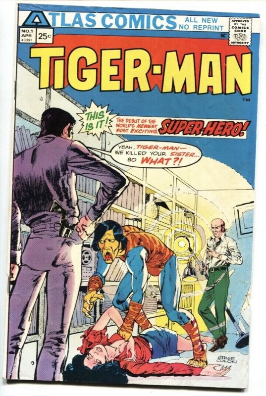 Tiger-Man #1 First issue-1975-comic book-ATLAS FN/VF