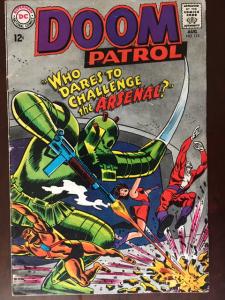 DOOM PATROL! #113 ELASTI-GIRL!! ROBOTMAN! BRIGHT VF- THE ARSENAL!