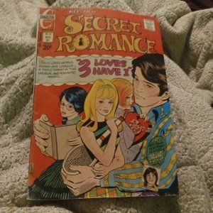 CHARLTON COMICS SECRET ROMANCE 20 bronze age 1972 DAVID CASSIDY POSTER MOD COVER