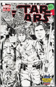 Star Wars #1 Midtown Comics Sketch Cover (2015) Star Wars
