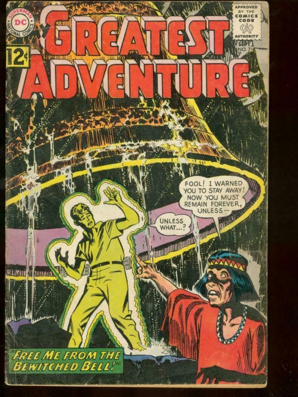 MY GREATEST ADVENTURE DC COMICS #71 1962 TERROR SCI-FI VG