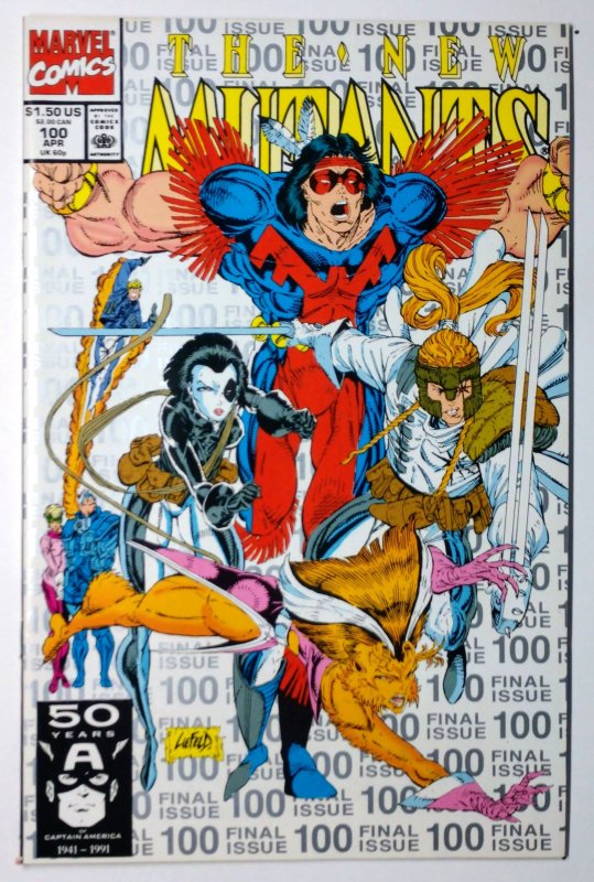 The New Mutants #100 3rd Printing Silver Variant (NM-, 1991)