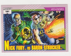 1991 Marvel Universe #111 Nick Fury vs Baron Strucker