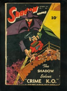 SHADOW COMICS v.7 #7 1947-BOXING COVER-DOC SAVAGE-NICK CARTER-fair/good FR/G