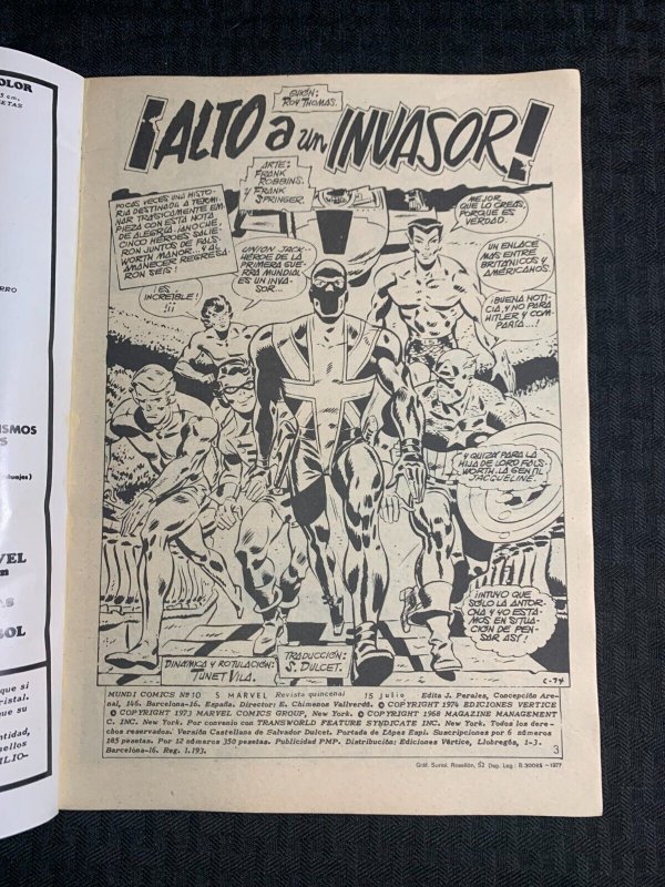 1974 LOS INVASORES (INVADERS) Spain Comic VG+ 4.5 Frank Robbins