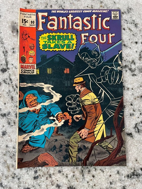 Fantastic Four # 90 NM- Marvel Comic Book Silver Age Thing Dr. Doom Hulk 3 MS1