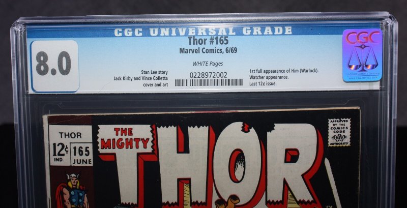 Thor #165 CGC (8.0) 1st Full Appearance of Warlock - 1969