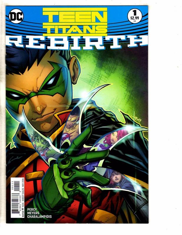 Lot Of 2 DC Rebirth Comic Books Teen Titans # 1 & Titans # 1 Robin Batman TW58