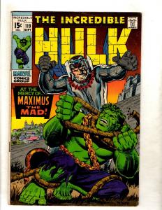 Incredible Hulk # 119 FN/VF Marvel Comic Book Avengers Thor Iron Man Trimpe FM5