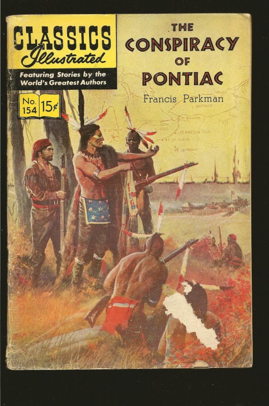 Classics Illustrated The Conspiracy of Pontiac Francis Parkman #154 (1960)