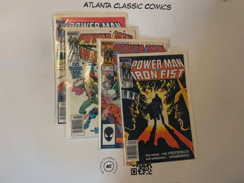 4 Comic Books Marvel Comics Power Man And Iron Fist #109 110 111 112  77 SM8