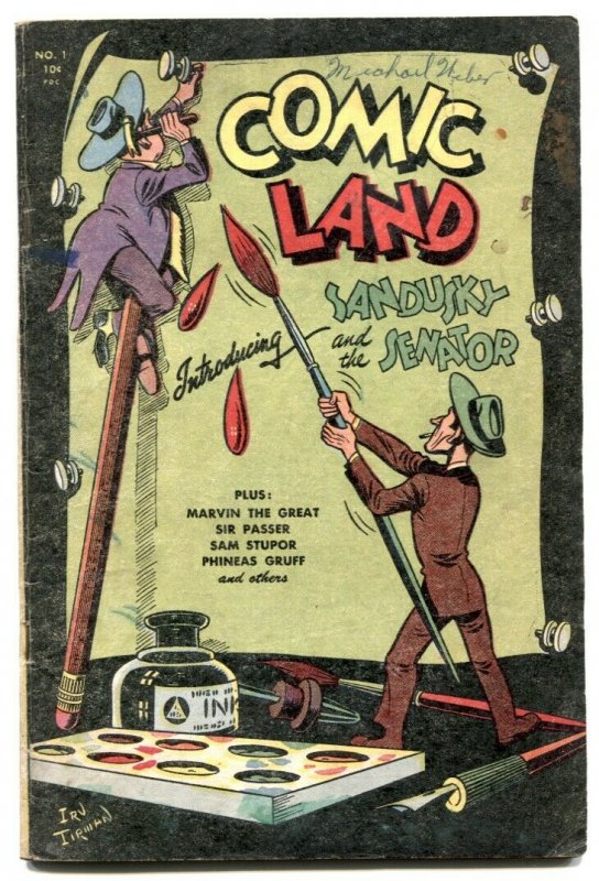 Comic Land #1 1946- SANDUSKY & THE SENATOR- VG