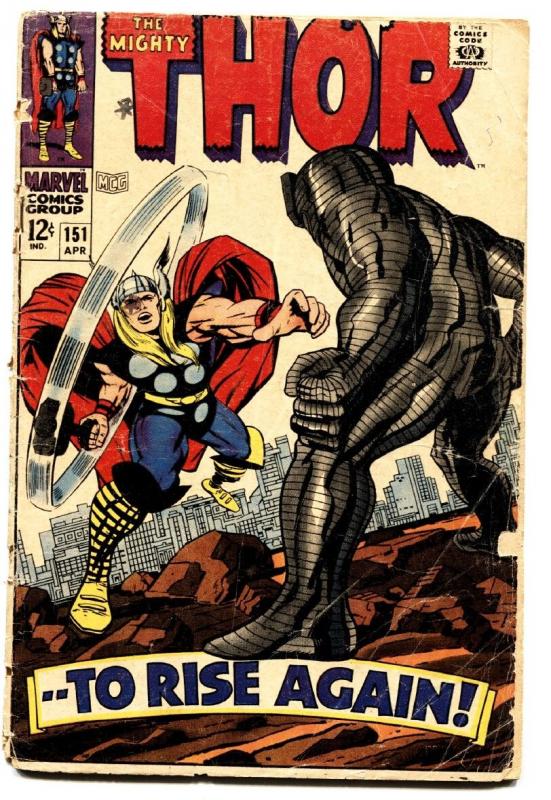 THOR #151 comic book-1968-JACK KIRBY-MARVEL