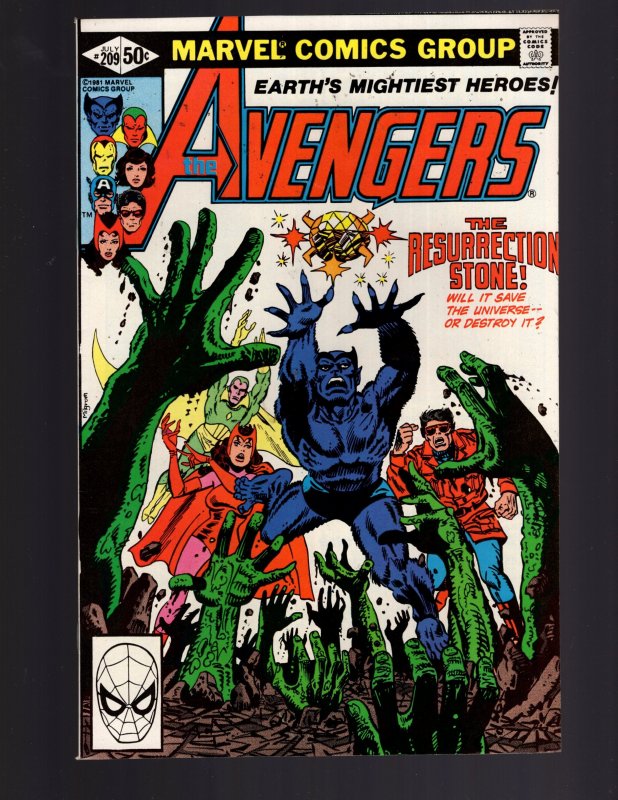 The Avengers #209 (1981) VF/VF+ THE RESURRECTION STONE! / ID#760