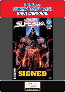 ABSOLUTE SUPERMAN #12 MAIN RAW RAFA SANDOVAL PRIVATE SIGNING PRESALE NM W/COA