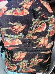 tmnt turtles surfing pizzas backpack