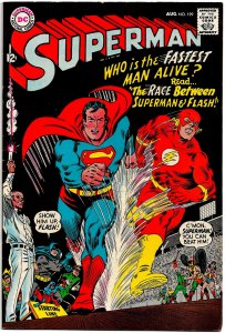 SUPERMAN #199 (Aug1967) 8.0 VF  The Super Race!  Jim Shooter and Curt Swan!
