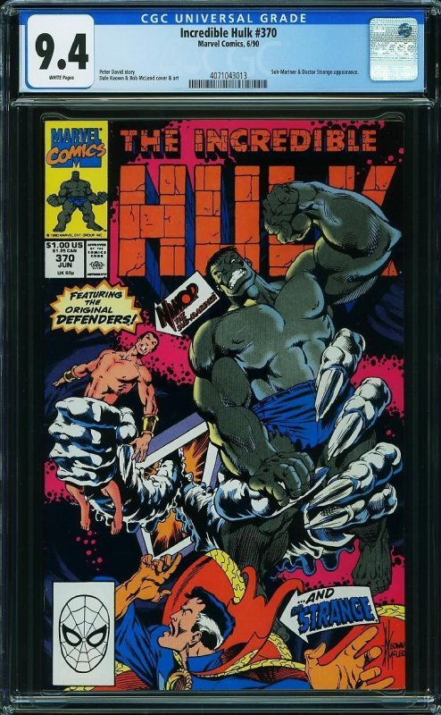 Incredible Hulk #370 (1990) CGC 9.4 NM