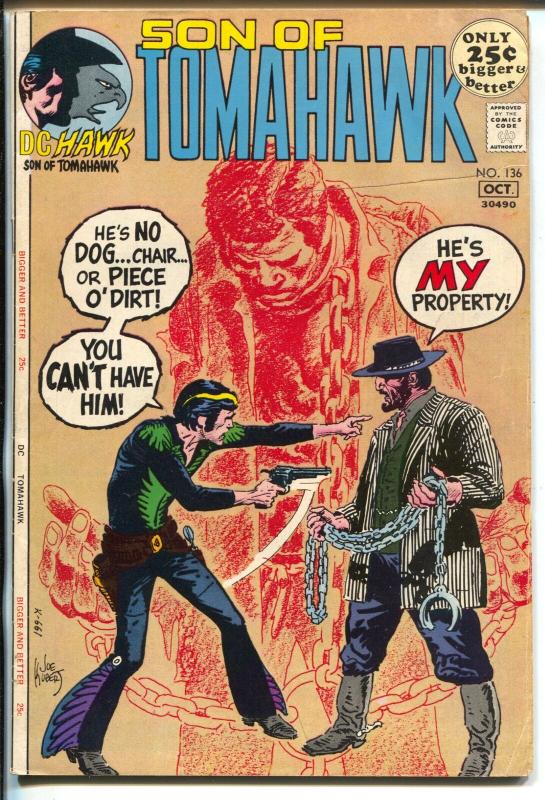 Tomahawk  #136 1971-DC-Son of Tomahawk-Kubert-Firehair-Giant Issue-VG