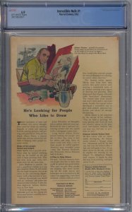 INCREDIBLE HULK #1 CGC 6.0 ORIGIN 1ST HULK RICK JONES GENERAL ROSS JACK KIRBY