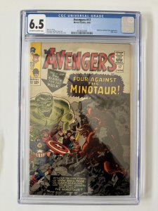 Avengers #17 CGC 6.5 --  Minotaur. Mole Man. Kirby cover (1965)