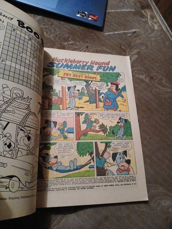 HUCKLEBERRY HOUND SUMMER FUN DELL GIANT COMICS #31 SILVER AGE TV HANNA BARBARA