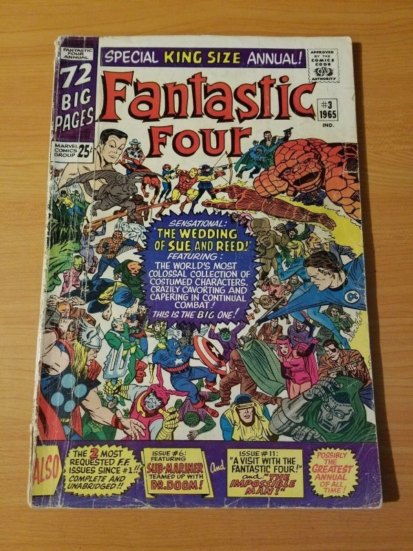 Fantastic Four Annual #3 ~ VERY GOOD VG ~ (1965, Marvel Comics)