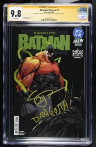 ABSOLUTE BATMAN #9 1ST PRINT NICK DRAGOTTA/SCOTT SNYDER 2X SIGNED CGC SS 9.8 NM