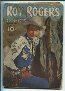 ROY ROGERS FOUR COLOR #38 1944-DELL-1ST PHOTO COVER-1ST ROY ROGERS-RARE-good+ 