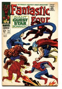 FANTASTIC FOUR #73 Avengers 1968-SPIDER-MAN-KIRBY ART VF