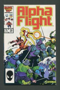 Alpha Flight #34  9.0 VFN/NM   May 1986