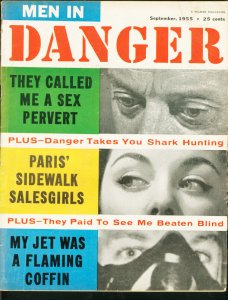 MAG: Men In Danger Magazine #1 September 1955 Davy Crockett VG