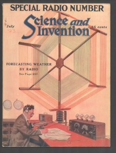 Science & Invention 7/1923-Experimenter-Frank R Paul art--H V Brown-sci-fi pu...